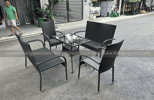 Bàn ghế giả mây dưới 2 triệu