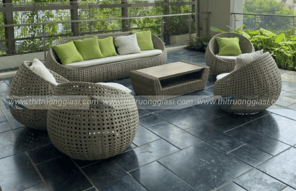 Mua bàn ghế giả mây tại Hà Nội