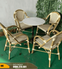 Bàn ghế giả mây BGM0047
