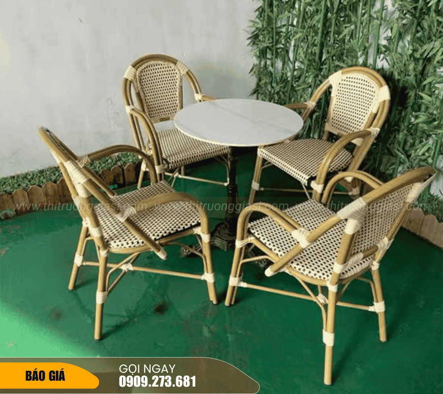 Bàn ghế giả mây BGM0047