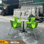 Ghế nữ hoàng chân nhôm màu xanh
