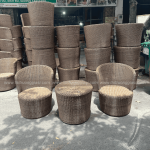 Bàn ghế giả mây BGM001