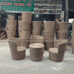 Bàn ghế giả mây BGM001
