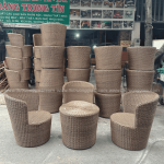 Bàn ghế giả mây BGM001