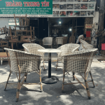 Bàn ghế giả mây BGM007