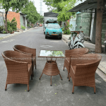Bàn ghế giả mây BGM006