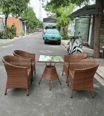 Bàn ghế giả mây BGM006