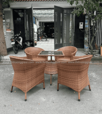 Bàn ghế giả mây BGM006