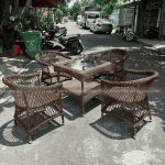 Bàn ghế giả mây BGM005