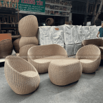 Bàn ghế giả mây BGM004