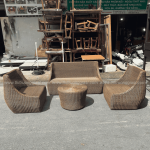Bàn ghế giả mây BGM003