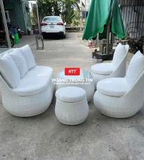 Bàn ghế giả mây BGM0017
