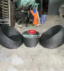 Bàn ghế giả mây BGM0015