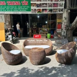 Bàn ghế giả mây BGM0015