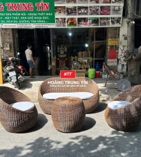 Bàn ghế giả mây BGM0015