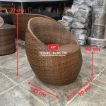 Bàn ghế giả mây BGM0012